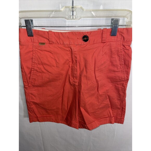 Lacoste Casual Shorts Women’s Size 32 U.S. XS Orange Zip Fly Waist 27 Ins 6 - Picture 1 of 12